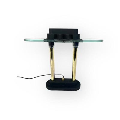 #61 â€¢ Vintage Sonneman/Kovacs-Style Halogen Post-Modern Banker's Desk Lamp
