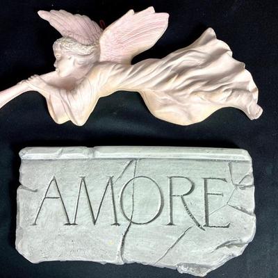 #78 â€¢ Pottery Wall Decor - Angel & Amore Sign
