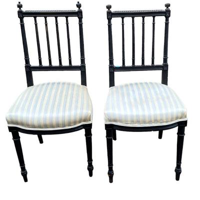 PAIR ANTIQUE FRENCH NEOCLASSICAL OPERA CHAIRS