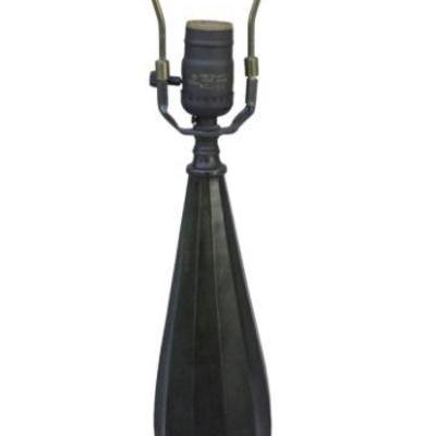 JUST ANDERSEN 1930's DANISH BRONZE/DISKO METAL TABLE LAMP