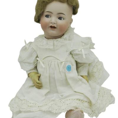 LARGE RARE ANTIQUE MOVING EYES KAMMER REINHARDT SIMON HALBIG 126 DOLL