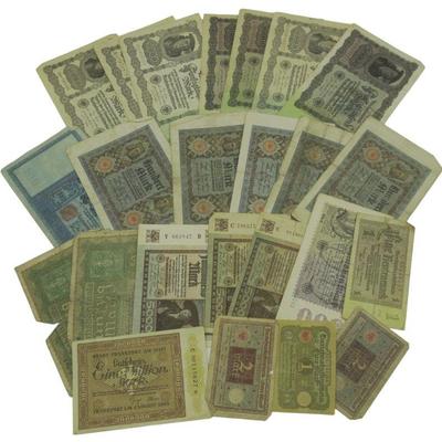 25 pc GERMAN REICHSBANK NOTES