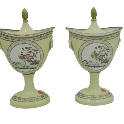 PAIR OF CHELSEA HOUSE URNS