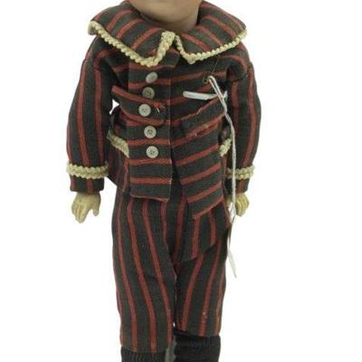RARE ANTIQUE HEUBACH CHARACTER BOY DOLL