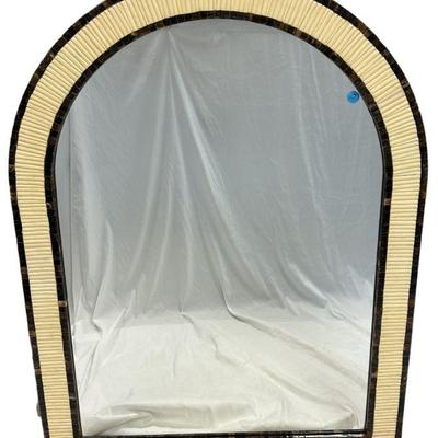LARGE MOROCCAN BONE & HORN INLAID MIRROR