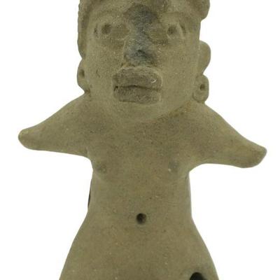 PRE COLUMBIAN TLATILCO POTTERY FEMALE FIGURE