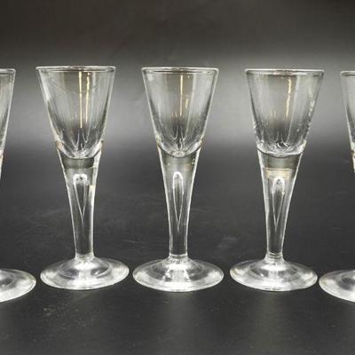 5 MCM STEUBEN CORDIAL GLASSES #7924