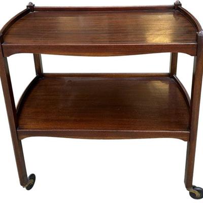 1940s MAHOGANY TEA / DRINKS TROLLEY