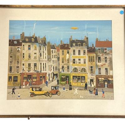 MICHAEL DELACROIX SIGNED LTD ED PARIS STREET SCENE