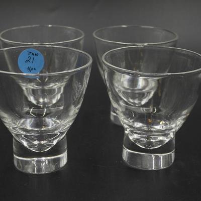 4 MCM STEUBEN DONALD POLLARD ROCK GLASSES