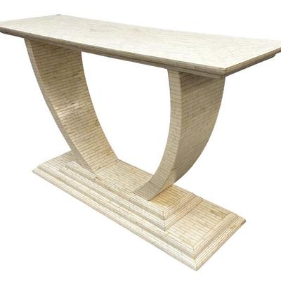 MOROCCAN BONE INLAY ART DECO CONSOLE TABLE