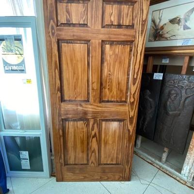 Brand New Stained Door never used.36" wide by 6 ft 8 in tall
Door is 36 wide by
6â€™ foot 8â€ tall    $250