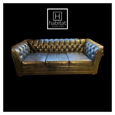 Hancock & Moore Navy Blue Chesterfield tufted Sofa