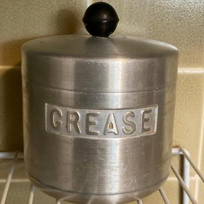 Vintage Aluminum Grease Jar - Grease Jar with Strainer by Reed, Houston, Texas
