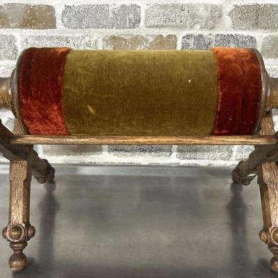 Antique Victorian Rolling Footstool for Gout