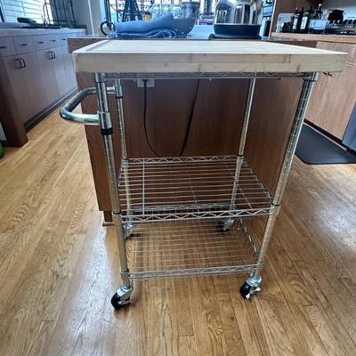 Portable cutting board cart