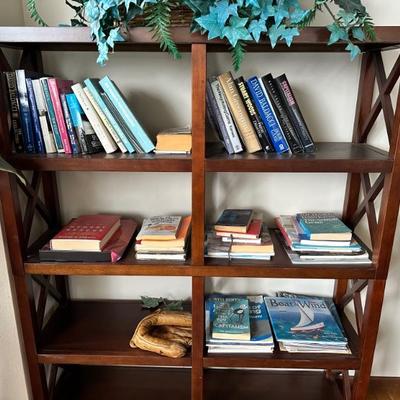 Bookshelves & variety of books