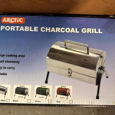 (NITB) Arctic Portable Charcoal Grill - Stainless Steel