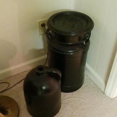 Antique jug  & milk can