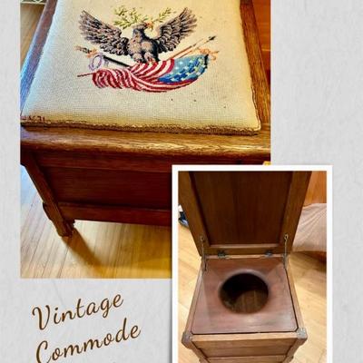 Vintage commode seat