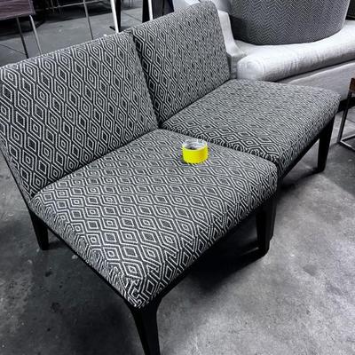 PAIR OF BLK/WH  CHAIRS