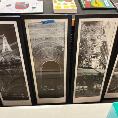 BLACK AND WHITE PARIS ARTWORK