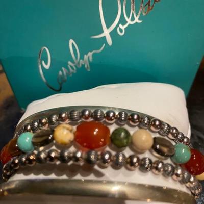 Carolyn Pollack Sterling Cuff Bracelet/Box