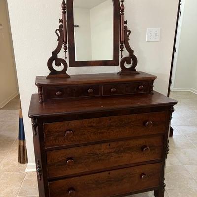 Antique Dresser with Mirror $375.   41x70