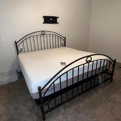 King Iron Bed with Adjustable Base and  TEMPUR-Contour  Breeze Mattress.  $1200 