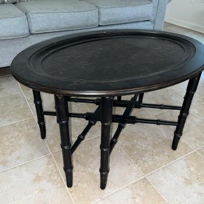 Chinoiserie Oval Tray Table by Ethan Allen. 35x25x19.5 $450 obo