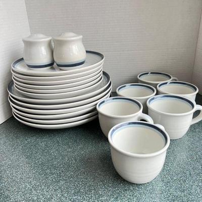 Service for Six-Vintage Pfaltzgraff Dining Set in Sky Pattern