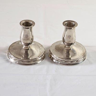 Towle Sterling Candle Stick Holders - weighted