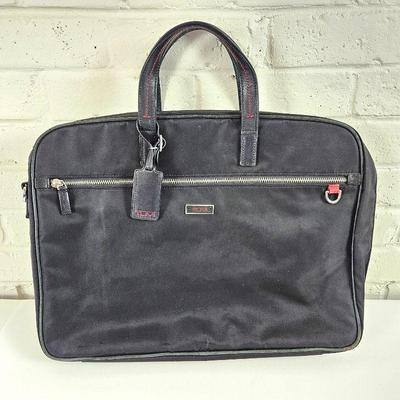Tumi Nylon Slim Briefcase Computer Bag w/ Leather Trim- Measures 12
