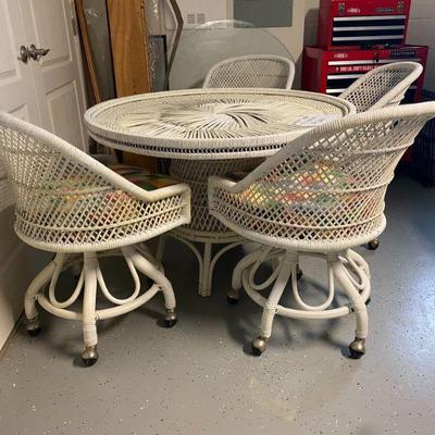Wicker Chairs and Table
