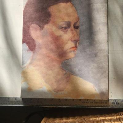 Dark Haired Woman 16" x 20"