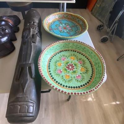 Hand painted pottery and earthenware