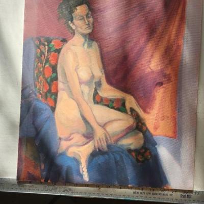 Nude with dark hair 16" X 20" 