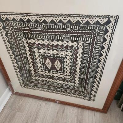 Tapestry with frame: 1 of 2 - 35" x 35"med tapestry