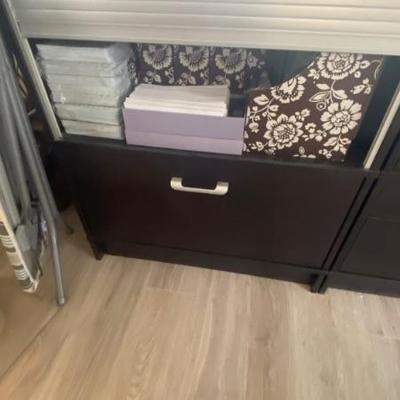 4 Ikea stroage cabinets 33.5 x 33 x 17 4 assembled, 3 new in box