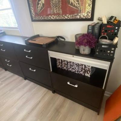 4 Ikea stroage cabinets 33.5 x 33 x 17 4 assembled, 3 new in box