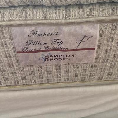 Queen size mattress, boxspring, headboard, footboard and frame (padded headboard 63" tall) Orange Area Rug 141" x 114"...