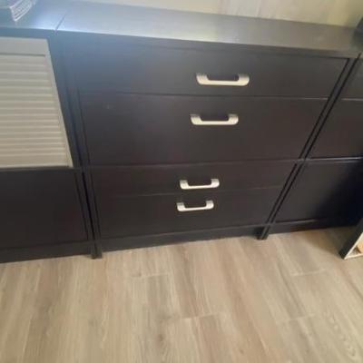 4 Ikea stroage cabinets 33.5 x 33 x 17 4 assembled, 3 new in box