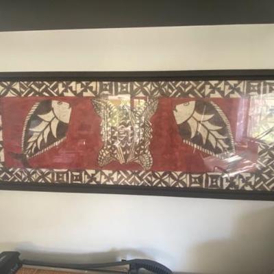 framed native tapestry 18 x 46