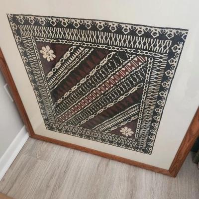 Tapestry with frame: 1 of 2 - 35" x 35"
