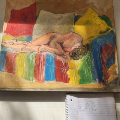 Nude on Couch 21" X 18"