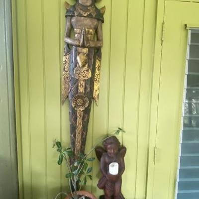 Indo goddess wall hanging 60"
