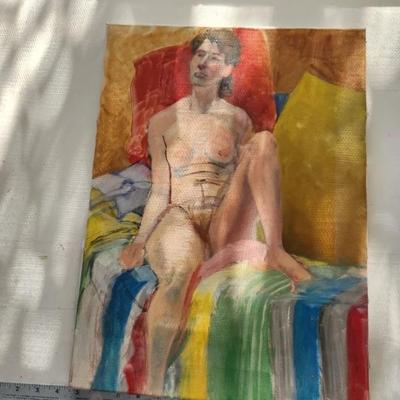 Nude on couch small print