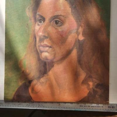 Long Red Hair Woman 11" X 14"