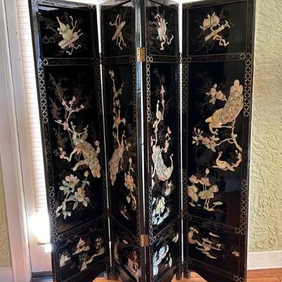 Amazing WP Peacock Mother of Pearl Room Divider