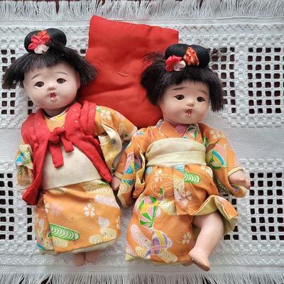 Antique Bisque Asian Dolls